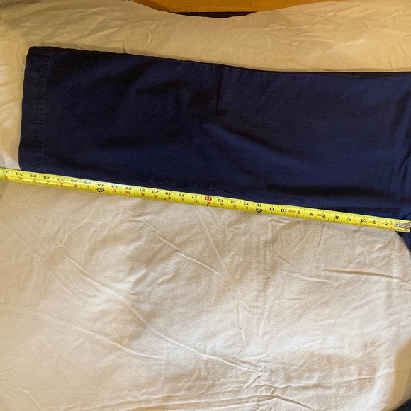 Talbots Navy Twill Wide-leg Pant Sz 6 - Picture 6 of 7